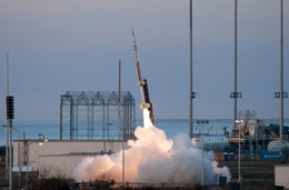 rocket built by College of Engineering students launches