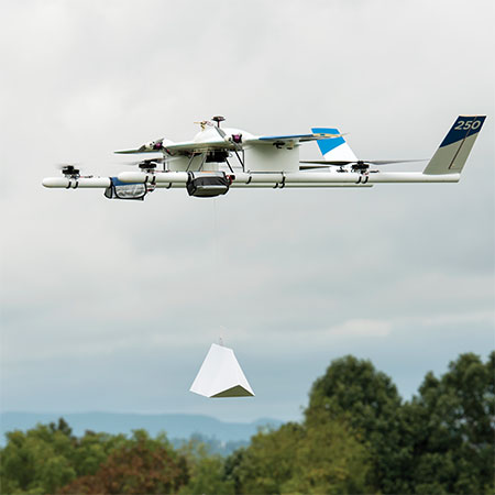 drone delivering Chipolte burritos