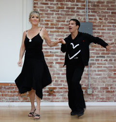 Nancy Perry Graham '77 and professional dancer Corky Ballas