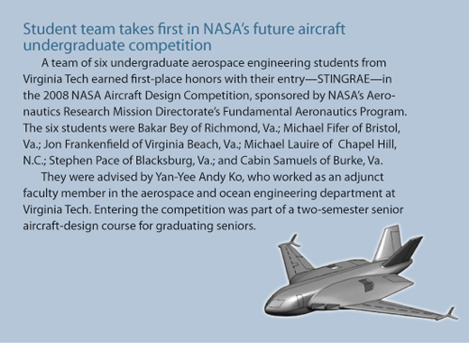 Student team takes first in NASA's future aircraft undergraduate competition