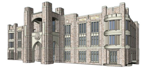 Rendering of the Corps Leadership and Military Science Building
