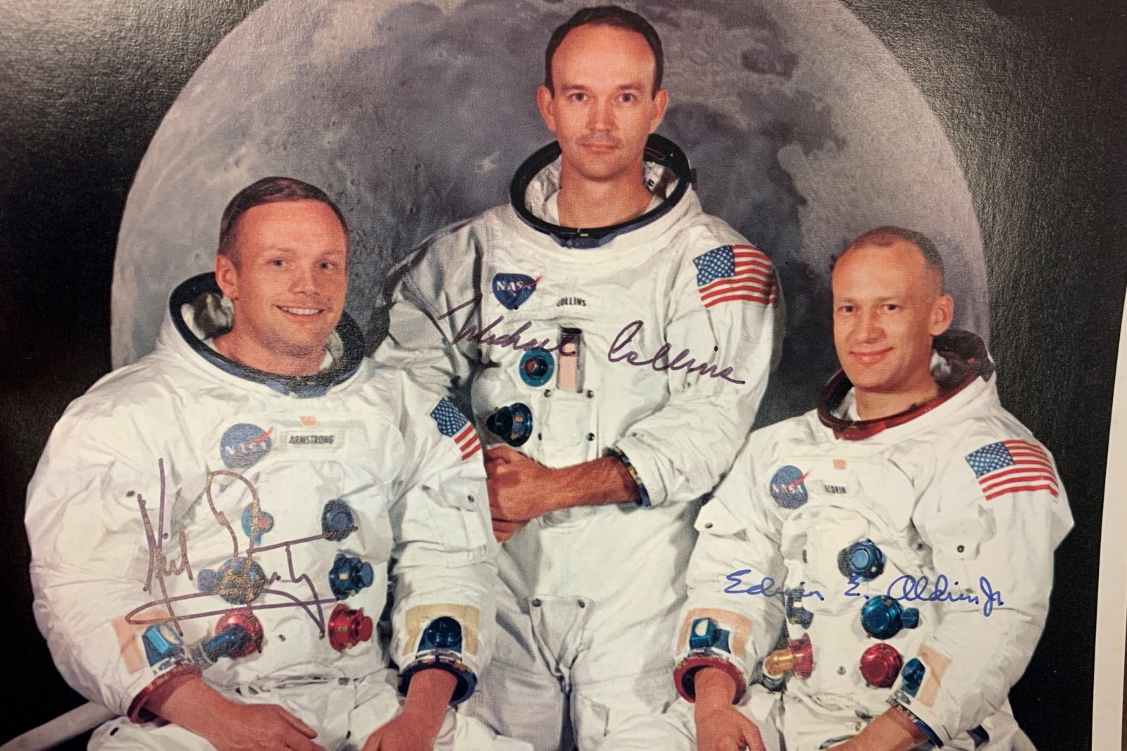 autographed photo of Apollo 11 astronauts