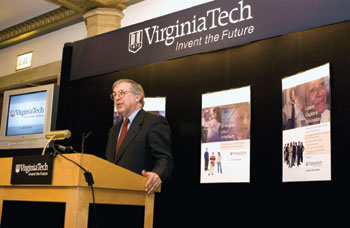 President Charles Steger unveiled the university's new branding campaign