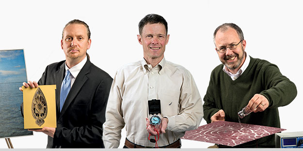 Virginia Tech professors Eric Standley, Randolph Wynne, and Mark Embree