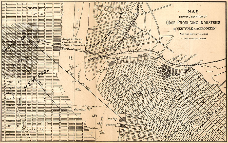 1880s map of New York City